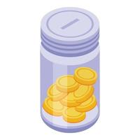 Money loan icon, isometric style vector