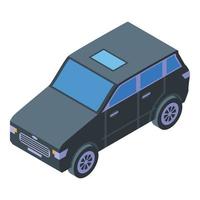 icono de alquiler de coches, estilo isométrico vector