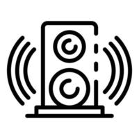 Subwoofer waves icon, outline style vector