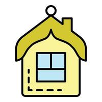 House tree toy icon color outline vector