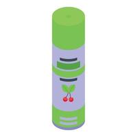 Cherry air freshener icon, isometric style vector