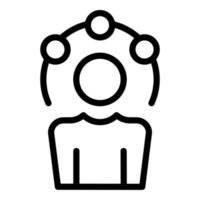 Manager experience icon, outline style vector
