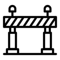 Safety railroad barrier icon, outline style vector