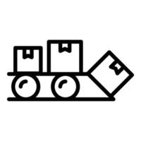 Production row icon outline vector. Factory machine vector