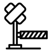 Closed roadrail barrier icon, outline style vector