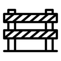 Roadblock icon, outline style vector