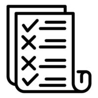 To do list icon, outline style vector