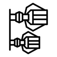 Industrial technology icon outline vector. Industry robot vector