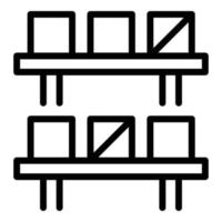 Mass production icon outline vector. Factory assembly vector