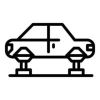 Auto production icon outline vector. Factory robot vector