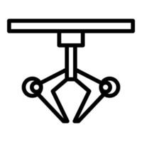 Arm machine icon outline vector. Robot hand vector