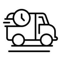 Shipping truck icon outline vector. Fast delivery vector