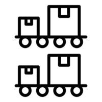 Factory conveyor icon outline vector. Robot machine vector