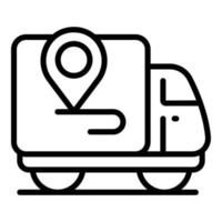 Lorry delivery icon outline vector. Fast truck vector