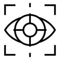 Eye scanning icon outline vector. Scan vision vector
