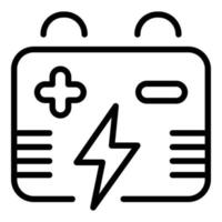 Eco energy battery icon outline vector. Solar power vector