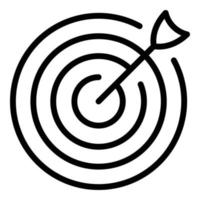 Reached goal icon outline vector. Business target vector