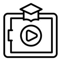Online learning icon outline vector. Web course vector