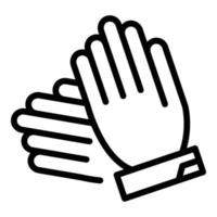 Clean handclap icon outline vector. People hand clap vector