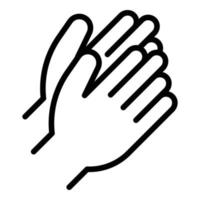 Community handclap icon outline vector. Hand clap encourage vector
