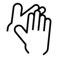 Hand clap icon outline vector. Handclap applause vector