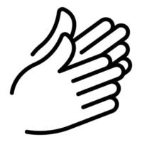 Handclap gesture icon outline vector. Hand clap applause vector