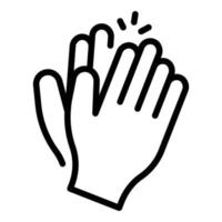 Handclap sound icon outline vector. People applause vector