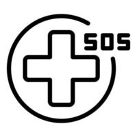 Medical help icon outline vector. Hospital doctor vector