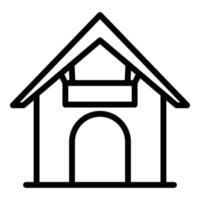 Doghouse icon outline vector. Dog house vector