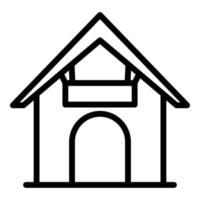 Doghouse icon outline vector. Dog house vector