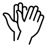 Finger handclap icon outline vector. Public applause vector