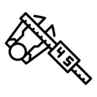 Digital micrometer measure icon, outline style vector