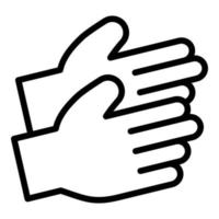 Handclap encourage icon outline vector. Hand clap applause vector