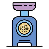 Modern meat grinder icon color outline vector