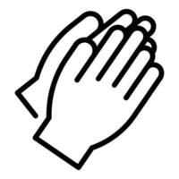 Family handclap icon outline vector. Hand clap support vector