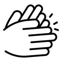 Big handclap icon outline vector. Finger hand clap vector