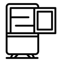 Fridge repair icon, outline style vector