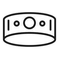 Training tracker icon, outline style vector