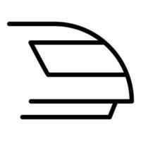 Commuter bullet train icon, outline style vector