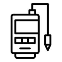 Biology ph meter icon, outline style vector