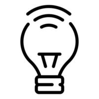 Bulb sensor icon, outline style vector