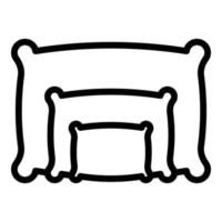 Perfectionism pillows icon, outline style vector