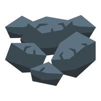 Nature stones icon, isometric style vector