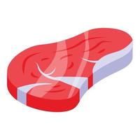 Natural meat icon, isometric style vector