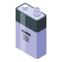 Alkaline battery icon, isometric style vector