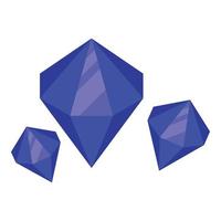 Diamonds icon, isometric style vector