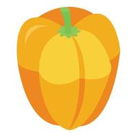 Eco pumpkin icon, isometric style vector