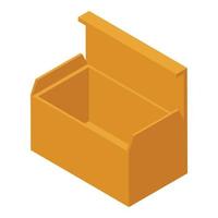 Organic box icon, isometric style vector