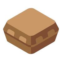 Carton package icon, isometric style vector