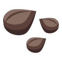 Natural seeds icon, isometric style vector